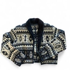 New Identity Cotton Cropped Cardigan Coat - M